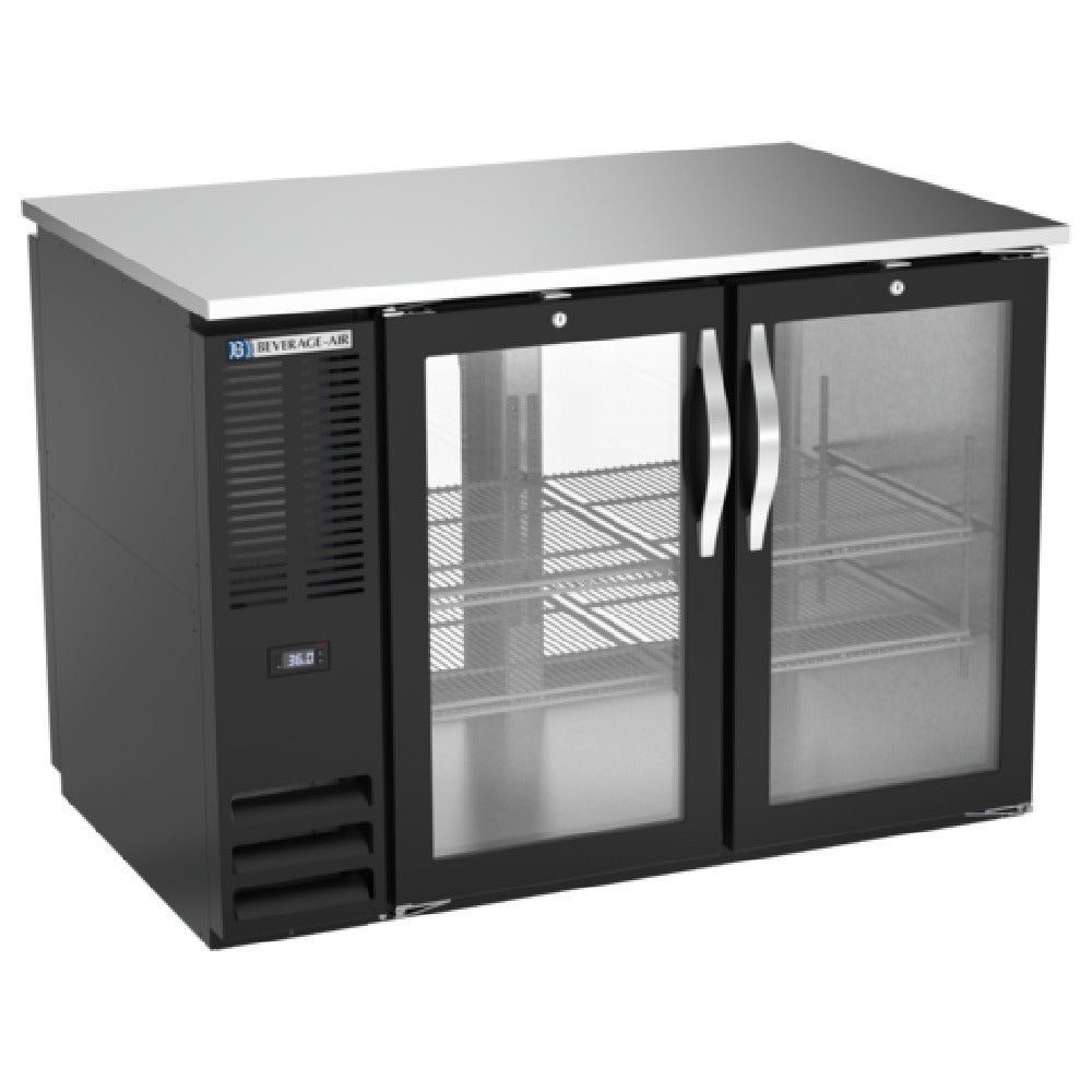 Beverage Air BB48HC-G-PT-B - Refrigerated Pass-Thru Back Bar Refrigerator, Two-section