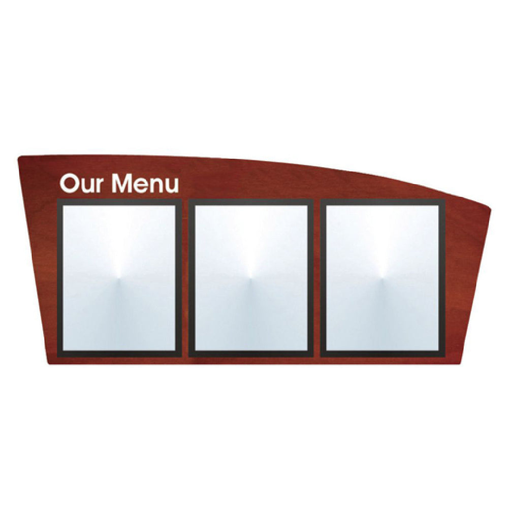 Hubert 33371 - Menu Board, 3-pocket, Wall-mount