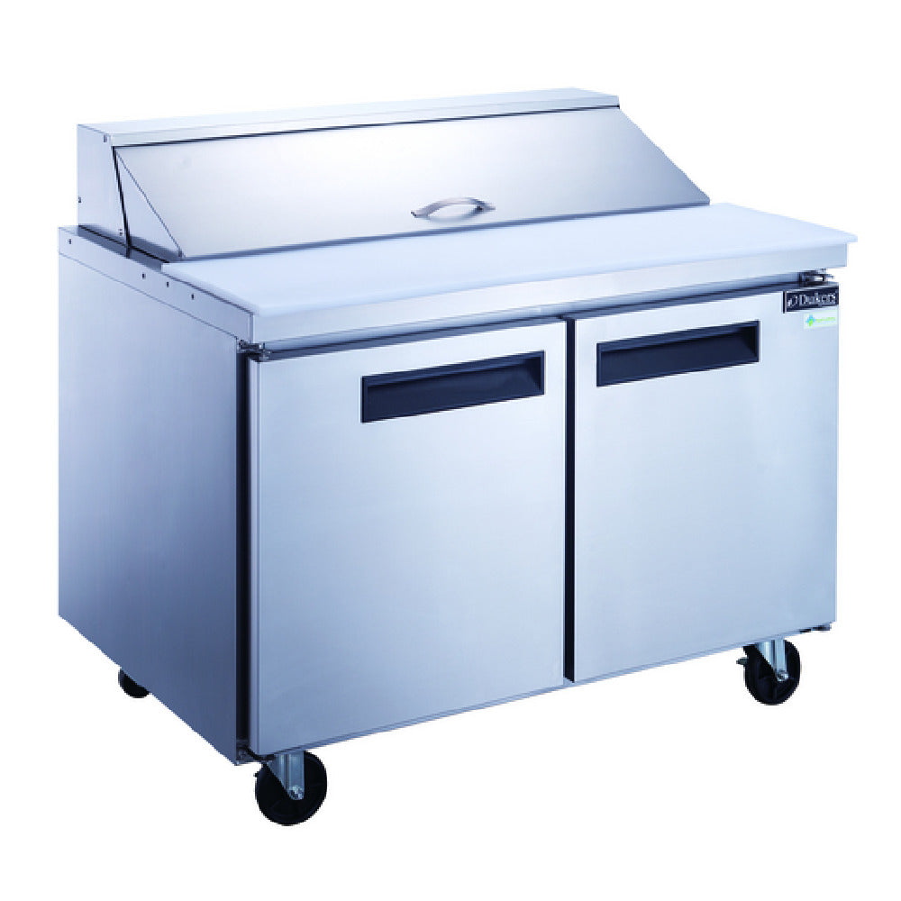 Dukers DSP36-10-S2 Sandwich/Salad Prep Table 36"W Bottom Mount Self-contained Refrigeration