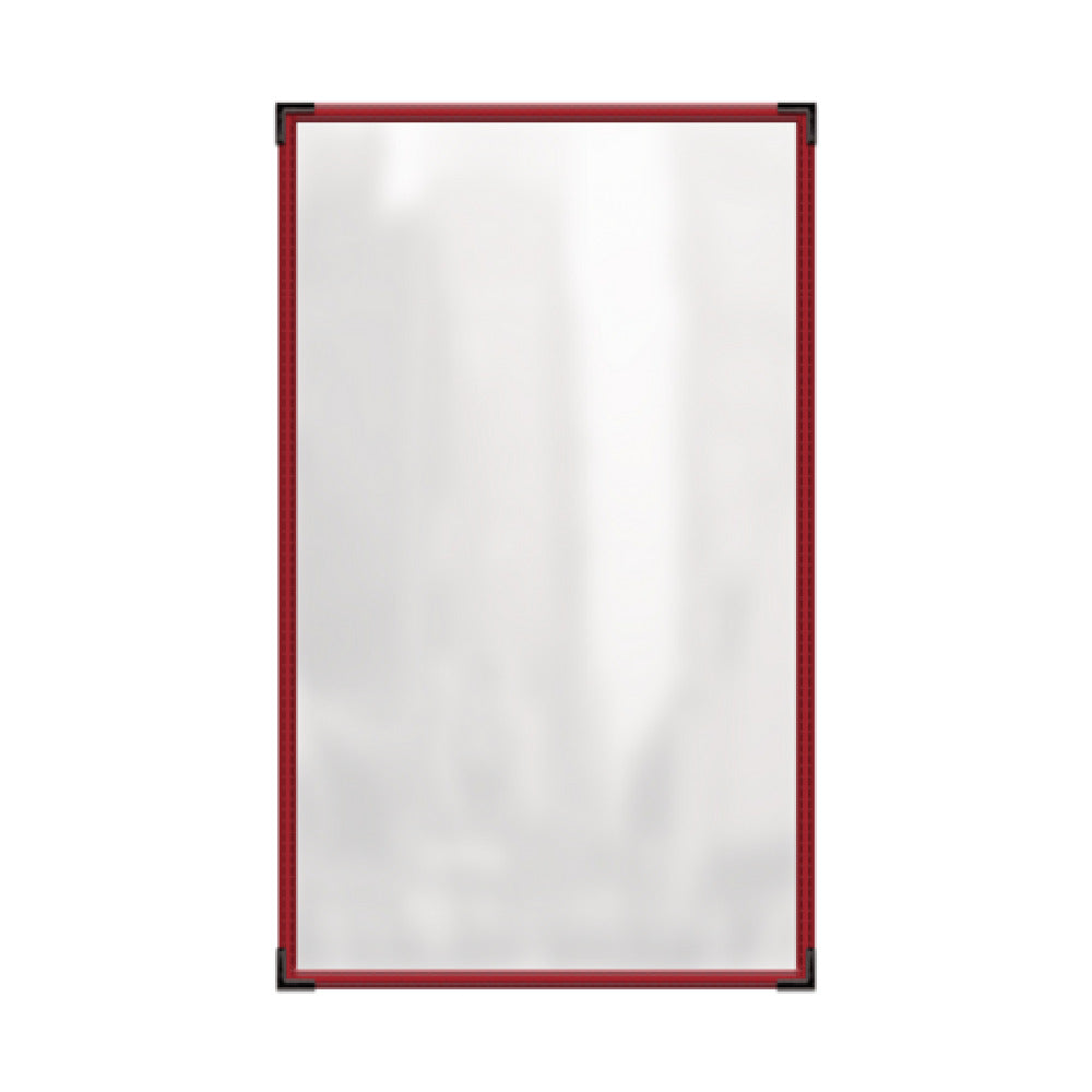 Risch TES 8.5X14 Deluxe Clear Sewn Menu Cover 8-1/2" X 14" Single