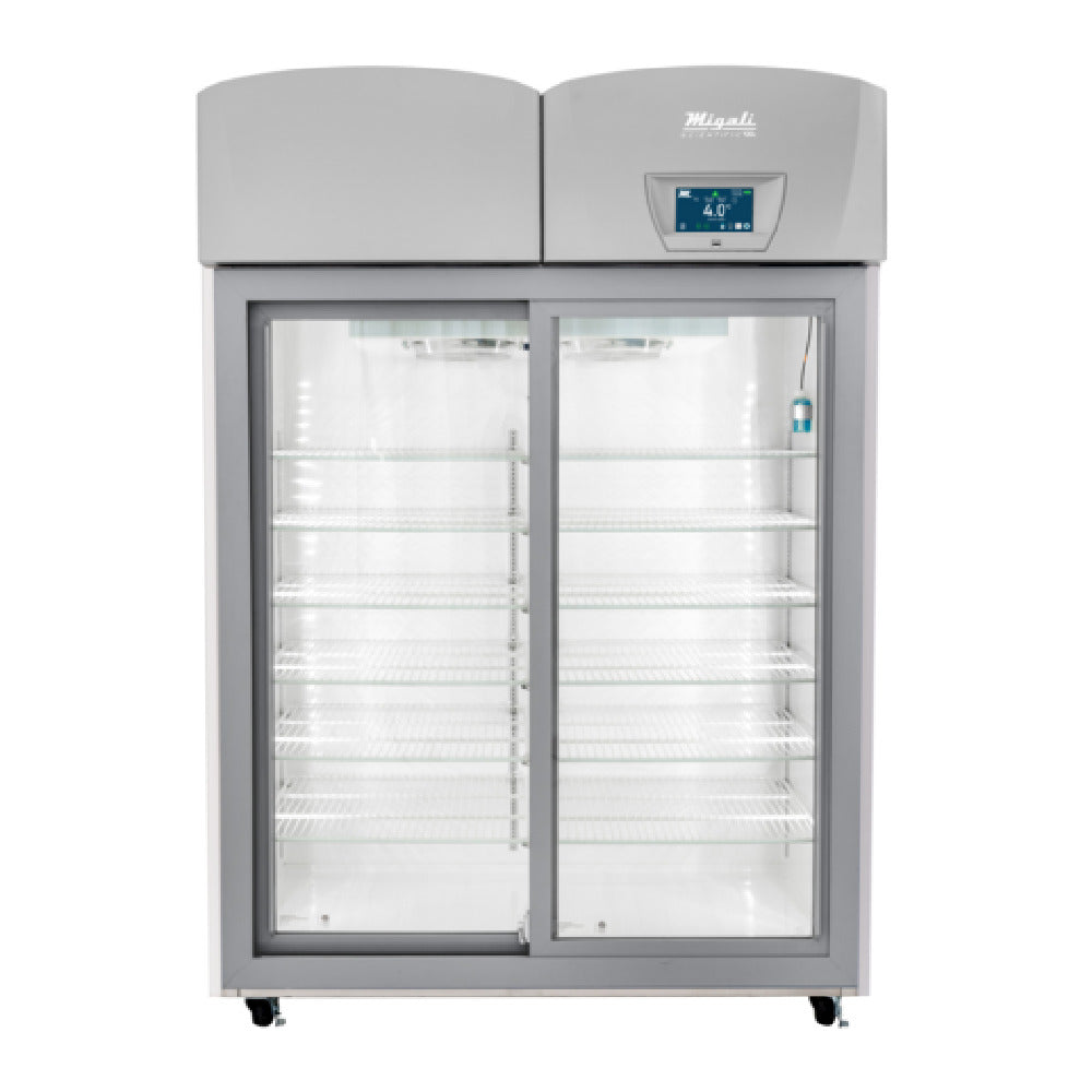 Migali Industries EVOX-2RGS-LB-RC Medical-Grade Refrigerator 44.9 Cu. Ft. Capacity Two Sliding Glass Door