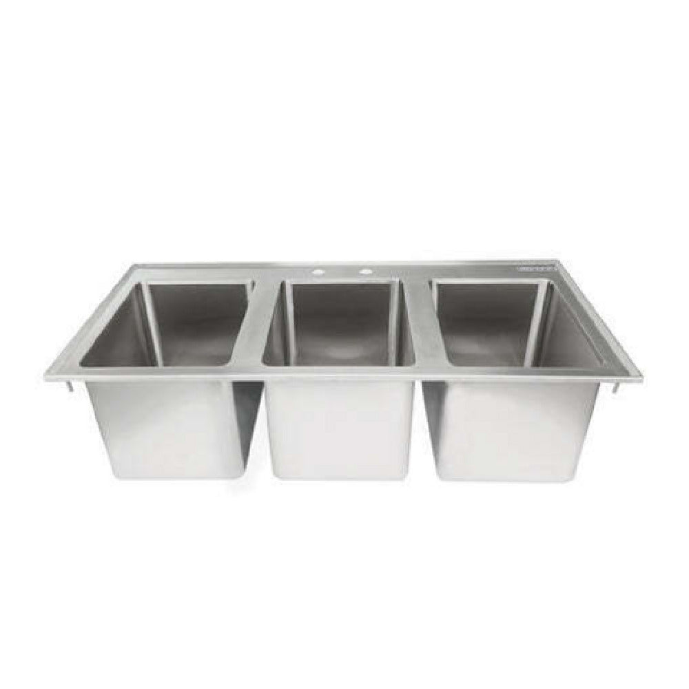 Empura EDIS3101410 - Drop-in Sink, 37"W X 19"D X 10"H Overall Size, 3-compartment