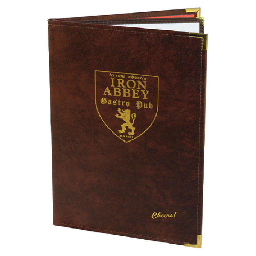 Menu Solutions ES640E Menu Cover Holds 8-1/2" X 11" Inserts Triple Booklet With 4 Views