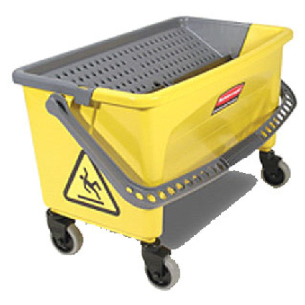 Rubbermaid FGQ90088YEL - Microfiber Press Wring Bucket, Ergonomic, "washboard Surface"
