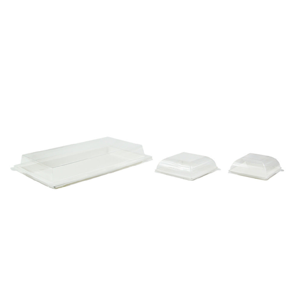 PacknWood APUBCHIC2 - VIP Set, Includes: (2) White Sugarcane Tray - Atlas 1/2 - 10.7 X 7.5 X 0.75in - 100 Pcs (210APUTRP12)