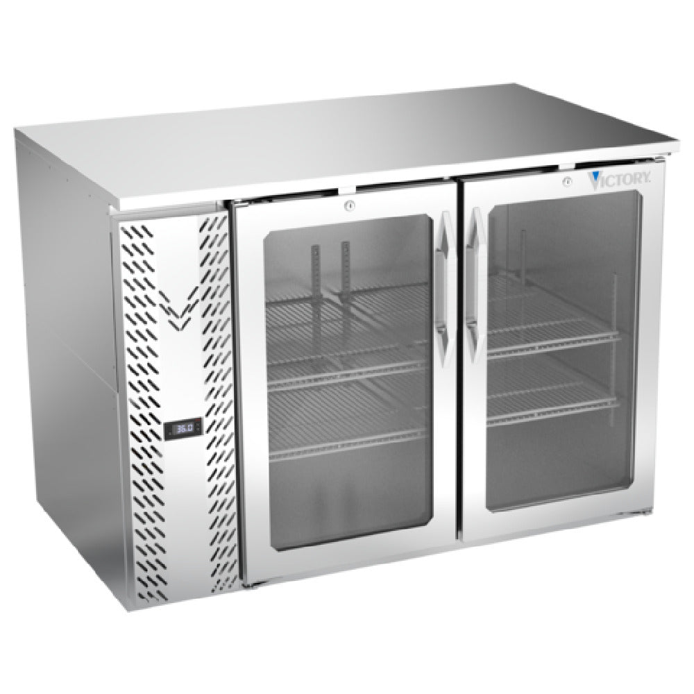 Victory VBB48HC-FG-S - Back Bar Refrigerator, Food Rated, Two-section