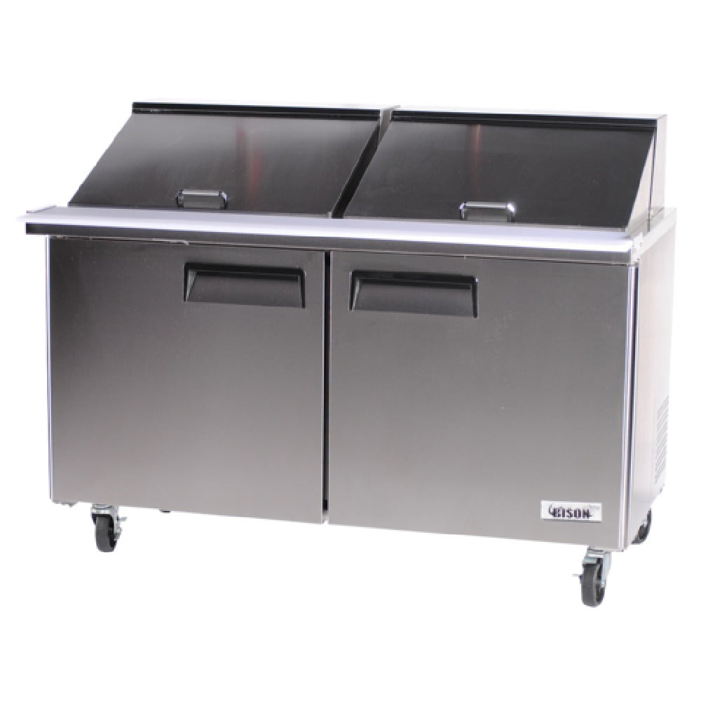 Bison Refrigeration BST-60-24 - Mega Top Sandwich Unit, Two-section, 18.6 Cu. Ft.