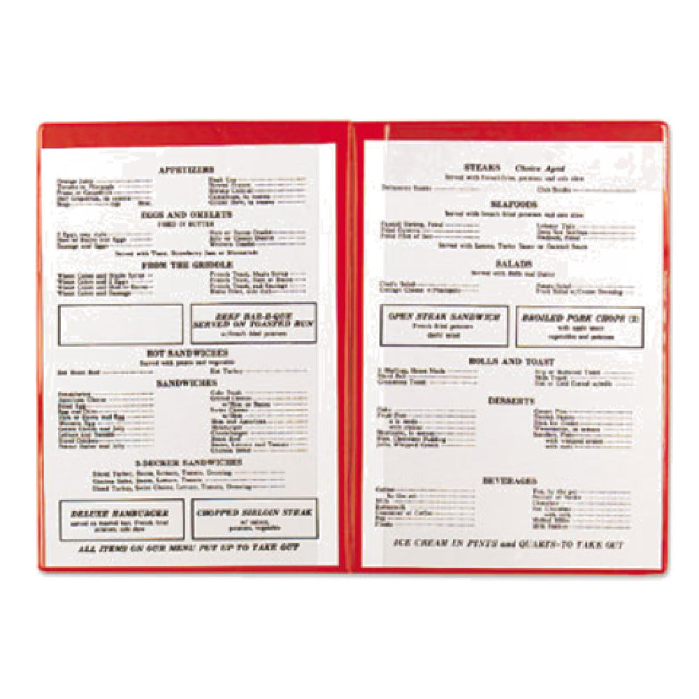 Alegacy Foodservice Products 101R Menu Cover 7" X 9-1/2" Sealed Edges