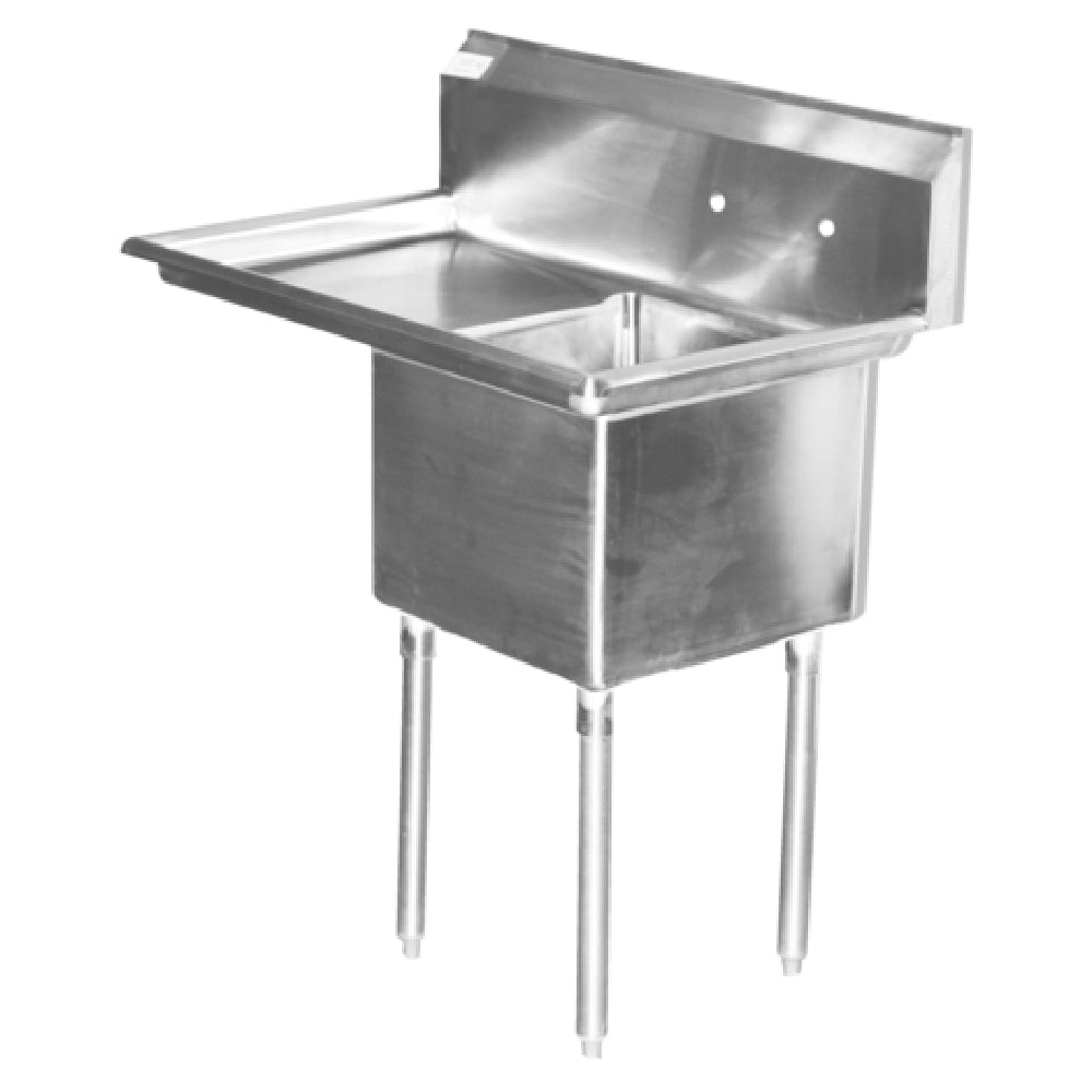 Serv-Ware D1CWP1818-V - Economy Series Sink, One Compartment 18/304 Stainless Steel