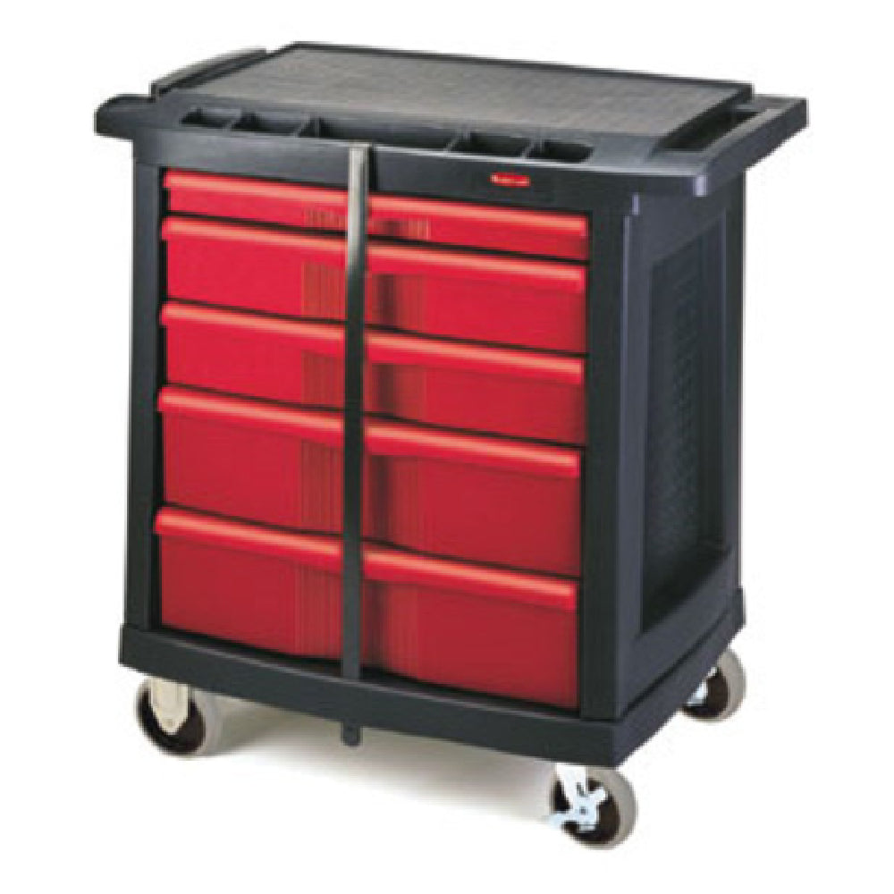 Rubbermaid FG773488BLA - Work Center, Mobile, 5-drawer