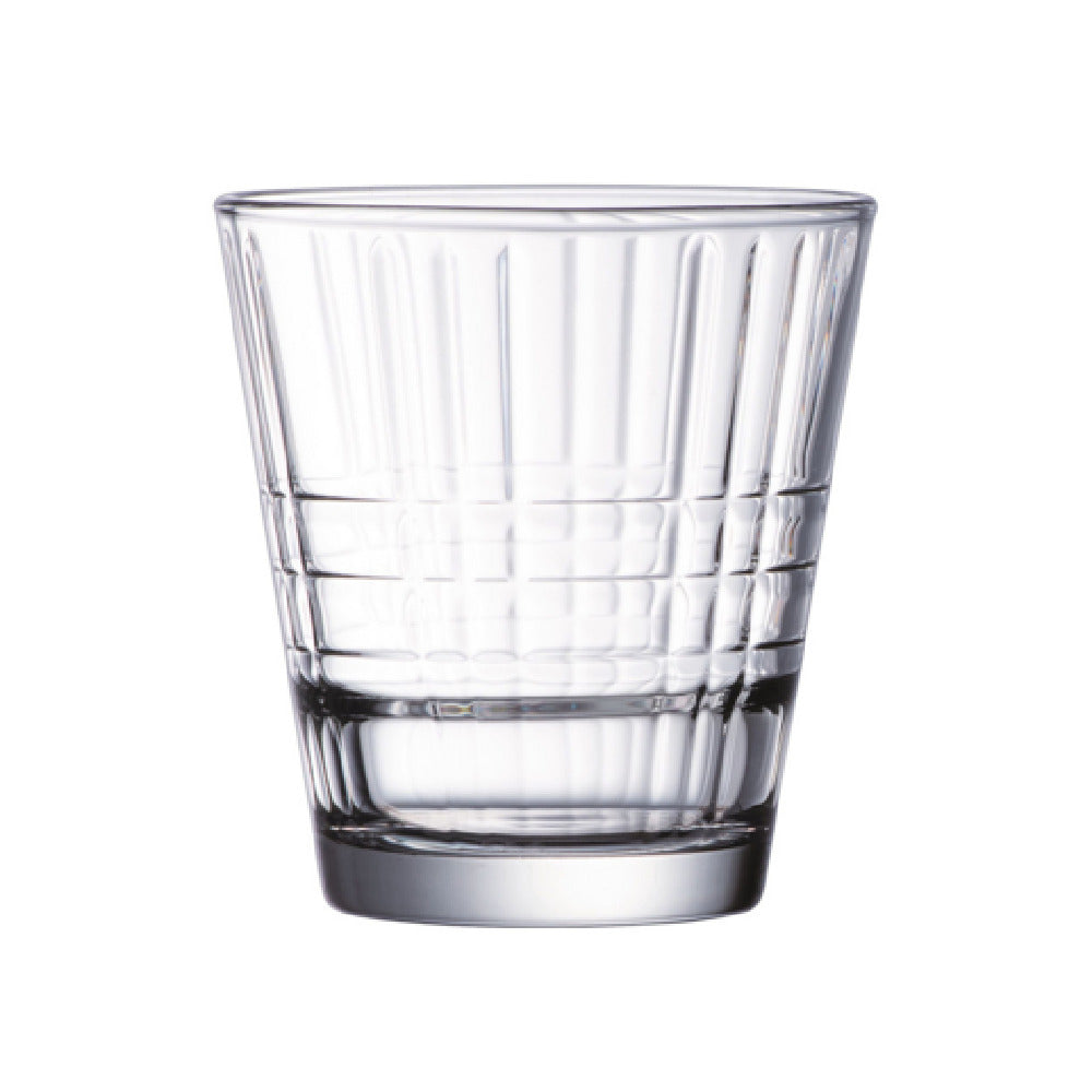 Arc Cardinal X0392 Arcoroc Stack Up Cross Rocks 8.75 Oz (H:3.625'' T:3.375'' M:3.375'' B:2.25'')