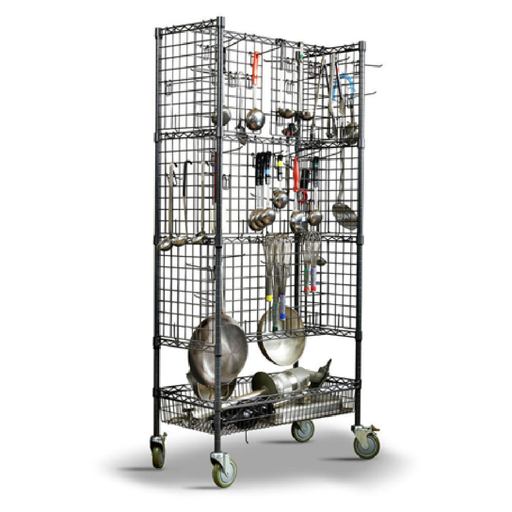 Hubert 61384 - Kitchen Drying Rack Cart, 36" X 18" X 72"H, Rectangular