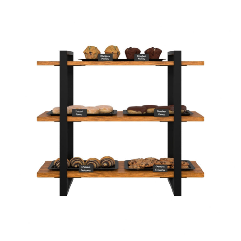 Koolmore KM-SDW-3ROP - Wooden Display Rack, 28"W, (3) Wide Eucalyptus-wood Shelves