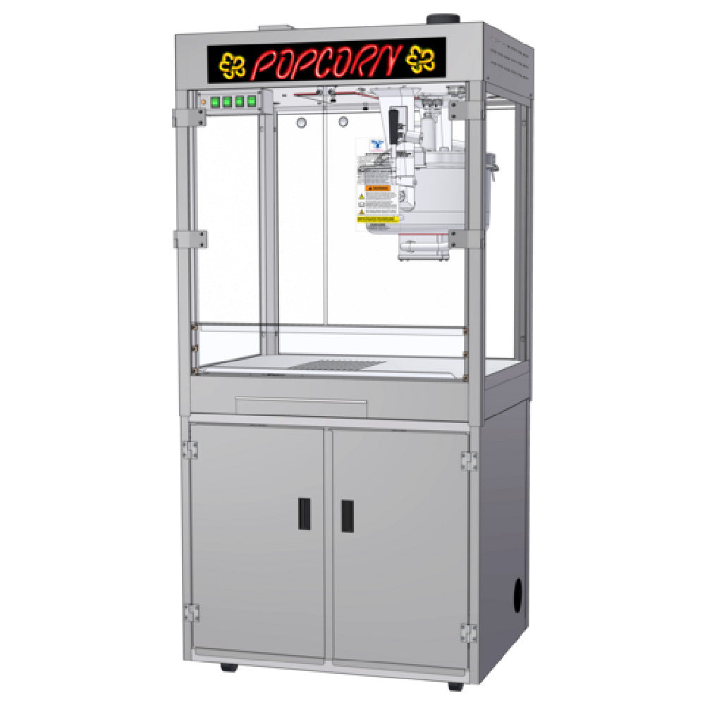 Gold Medal 2557-00-801 - Discovery 32 Oz. Popcorn Popper With Base, Electric, Back Counter