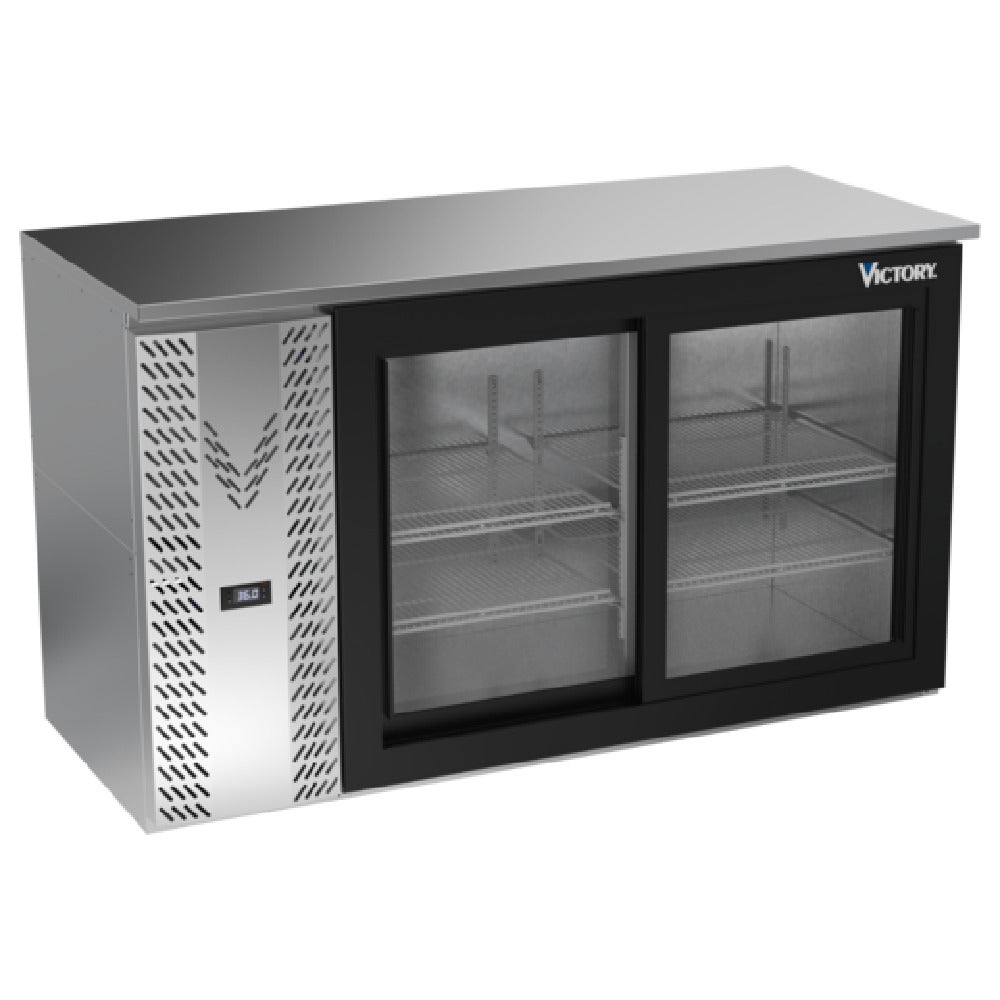 Victory VBBN58HC-GS-S - Back Bar Refrigerator, Two-section, 58"W X 25-1/4”D X 34"H