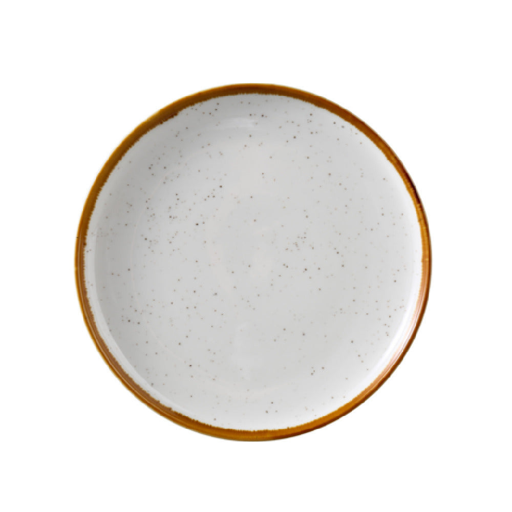 Yanco GL-107 Glory Round Plate With Up-Right Rim 7 7/8"dia X 7/8"H Dishwasher Safe