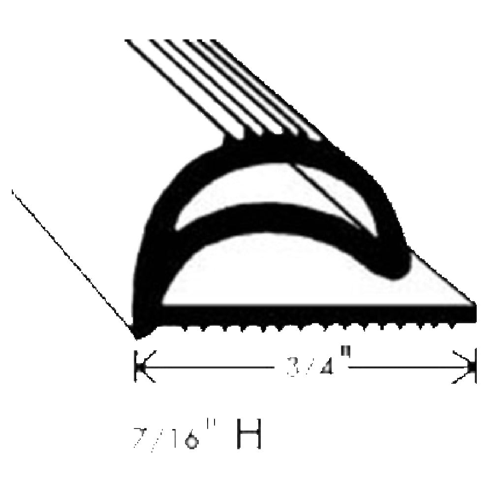 Franklin Machine Products 127-1042 Gasket 9/16" H X 13/16"W X 25' L Compression