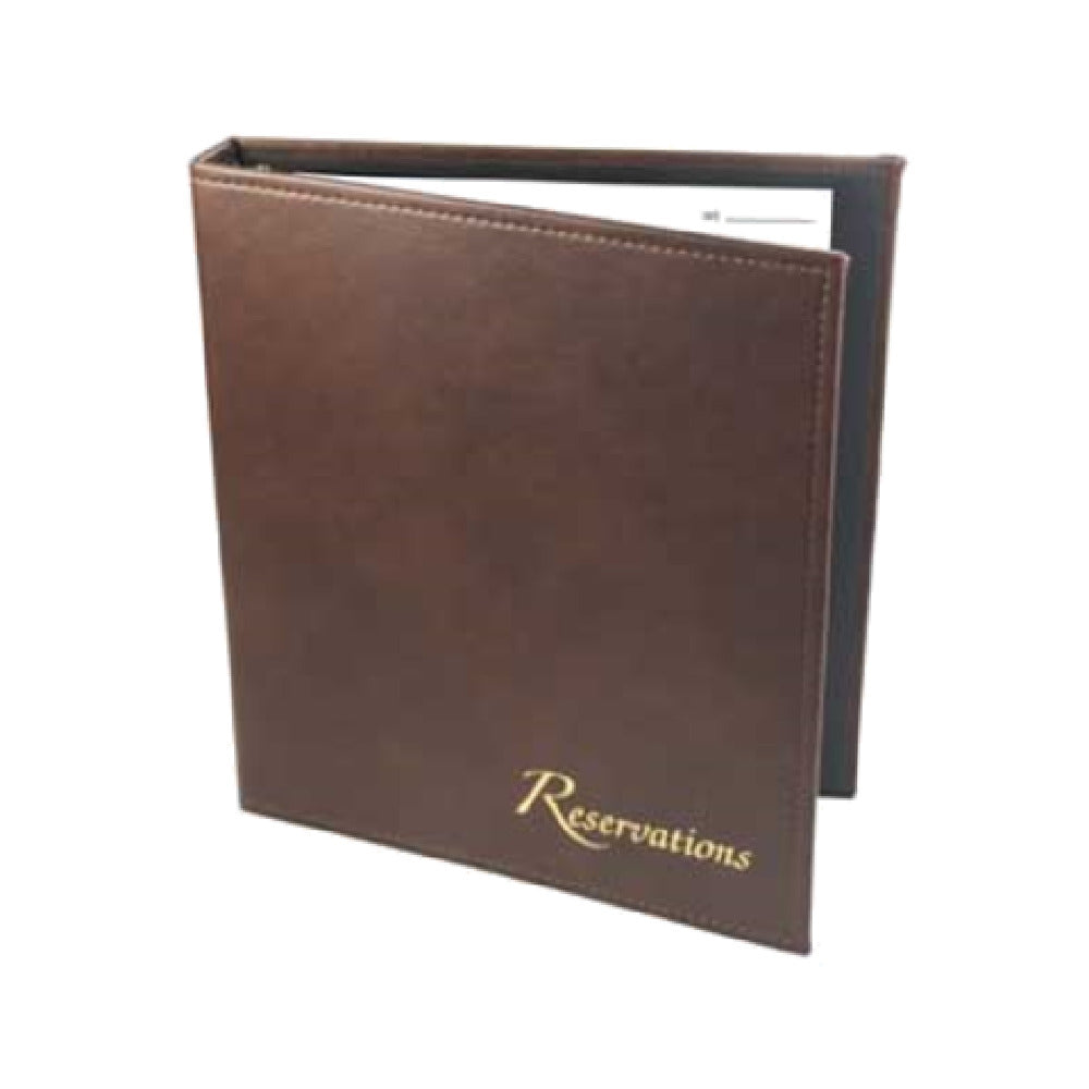Menu Solutions R080ABN Reservation Binder Leather Like Material Wrapped Around Rigid Board