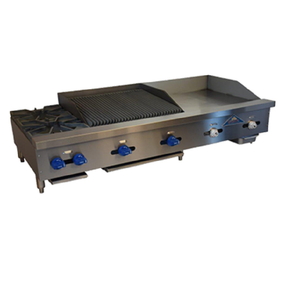 Comstock-Castle FHP60-24T-2RB Hotplate/Griddle/Char-Broiler Combination Countertop