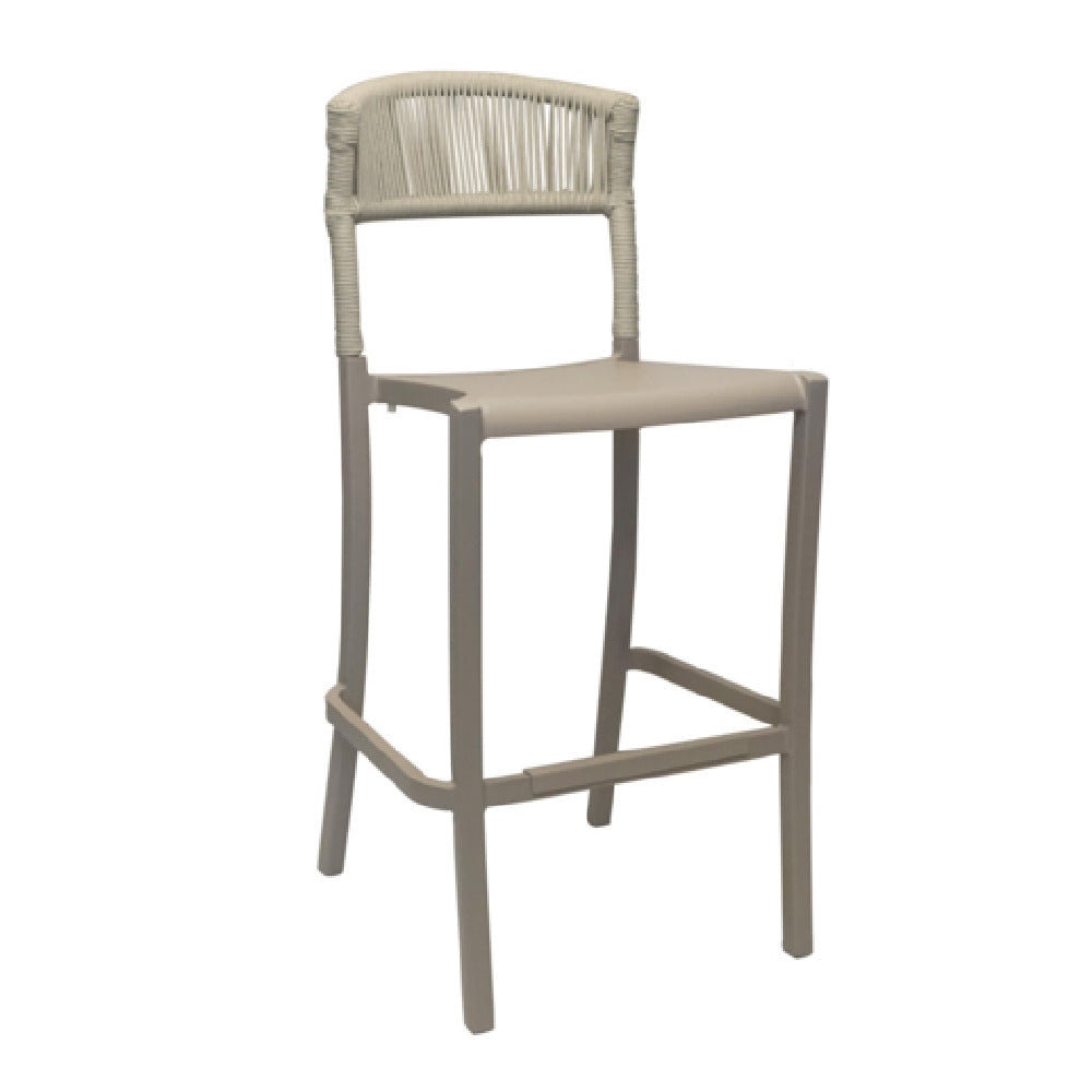 Grosfillex UT827181 - Tahoe Barstool, Rope Weave Design, Bar-height Level