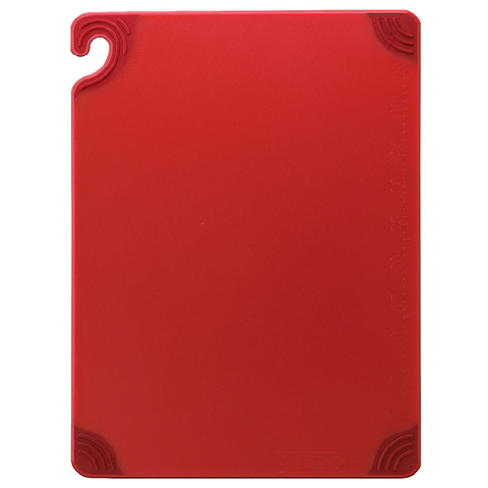 San Jamar CBG121812RD Saf-T-GripĀ® Cutting Board 12" X 18" X 1/2" Anti-slip Grip Corners