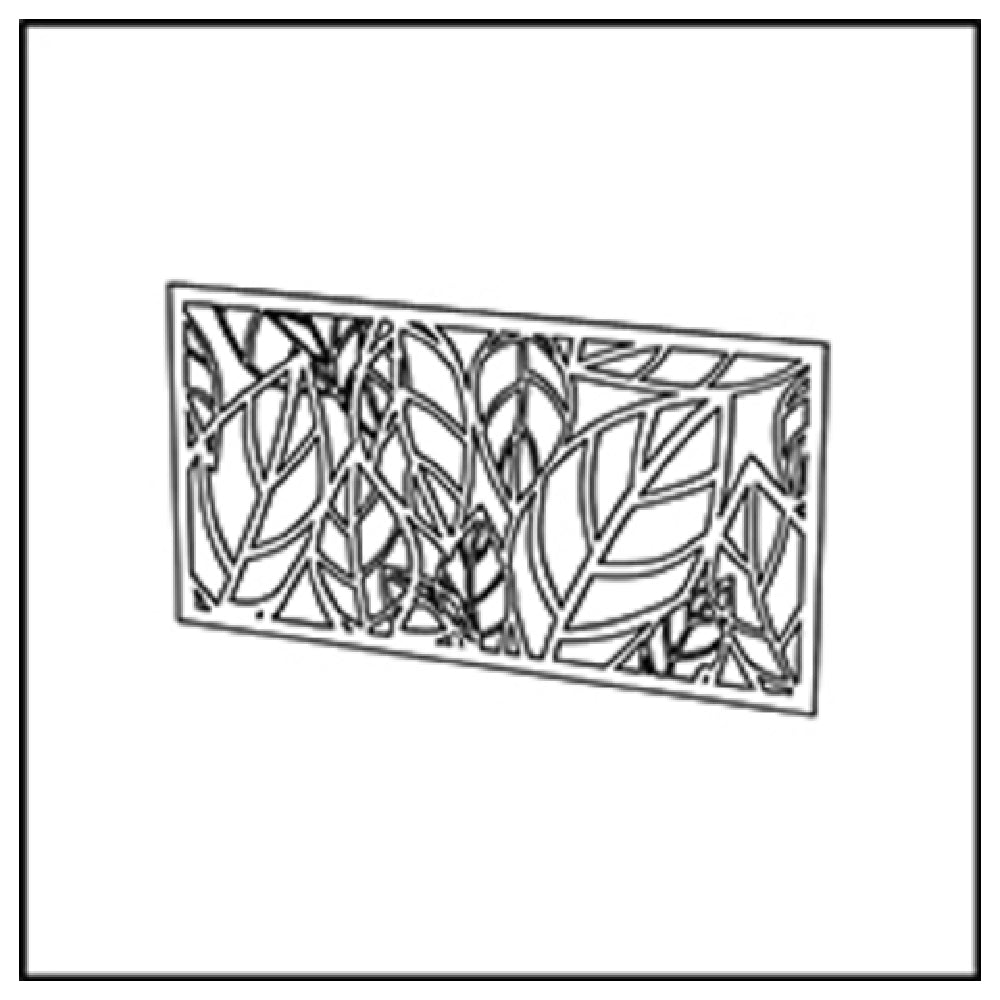 Bauscher Hepp VE-38025 - Venta® Metal Panel, With Cut-out Decor "LEAF" To Cover The Front Of The Buffet Table