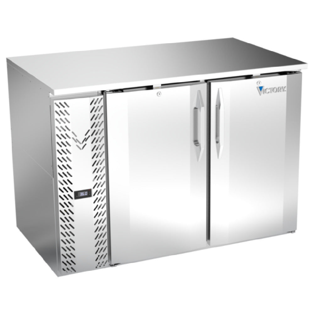 Victory VBB48HC-F-S - Back Bar Refrigerator, Food Rated, Two-section
