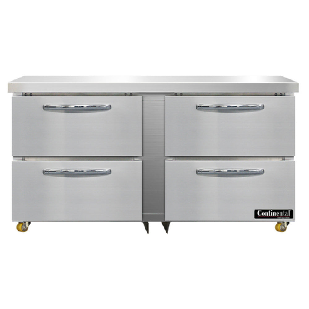 Continental Refrigerator SWF60N-U-D Undercounter Freezer 60"W 17.0 Cu Ft Capacity