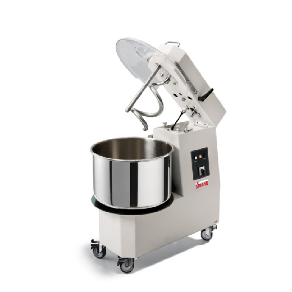 SIRMAN 40875866T - HERCULES 50 TA TIMER 2V Spiral Dough Mixer, 55 Qt. Removable Stainless Steel Bowl