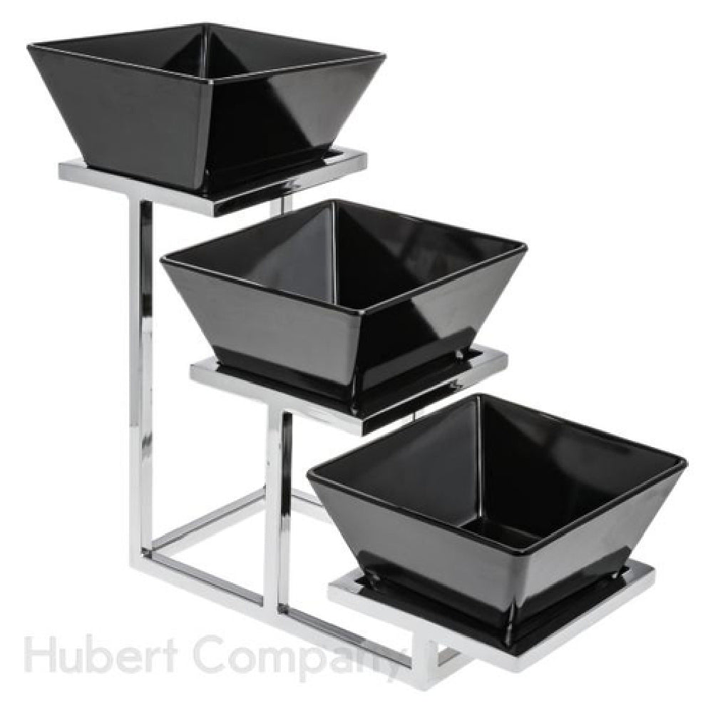 Hubert 94231 - Cerve Collection Bowl Stand, 3-tier, 6"L X 16"W X 11"H