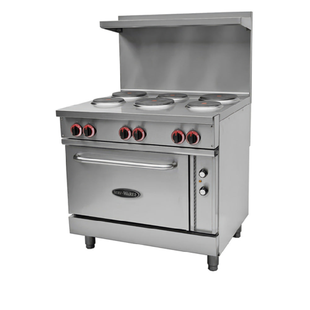 Serv-Ware SWER-36 - Serv-Ware - Electric Cooking - 36" Electric Range With Six (6) Plate Burners