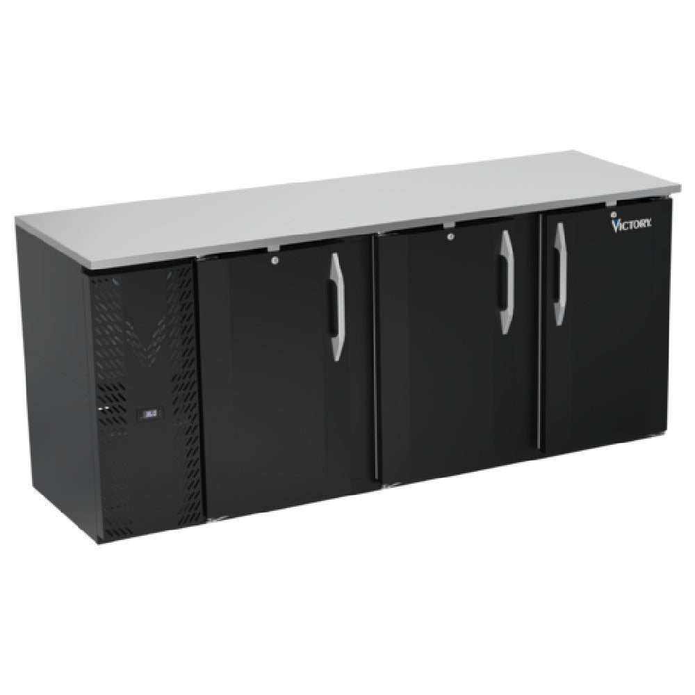 Victory VBBN78HC-F-B - Back Bar Refrigerator, Food Rated, Three-section