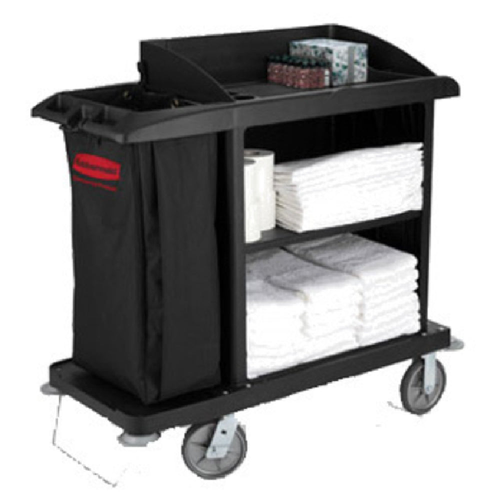 Rubbermaid FG619000BLA - Xtra™ Housekeeping Cart, 49"L X 22"W X 50"H, Compact Cart With Vinyl Bag
