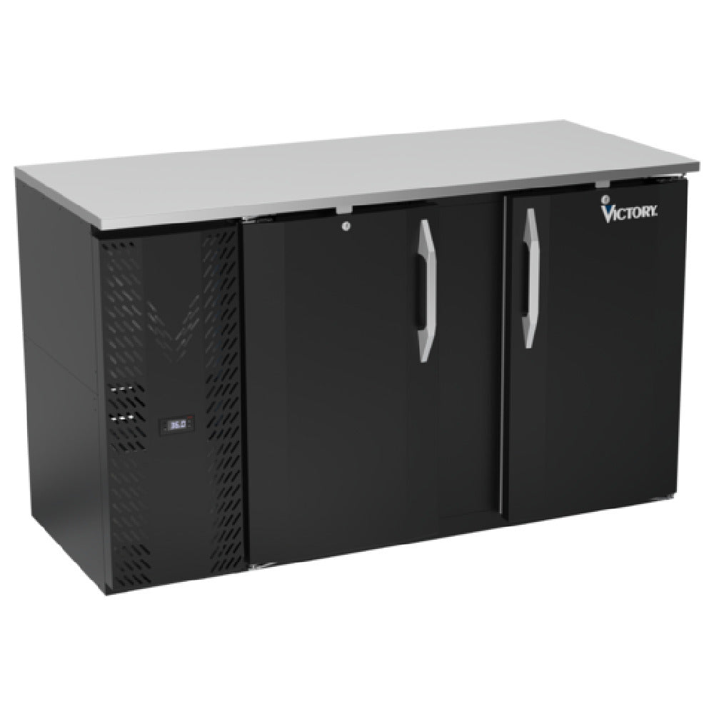 Victory VBBN58HC-F-B - Back Bar Refrigerator, Food Rated, Two-section