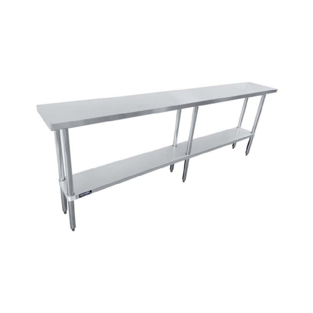 Sapphire Manufacturing SMTE-3084G Worktable 84"W X 30"D X 35"H 18/430 Stainless Steel Flat Top