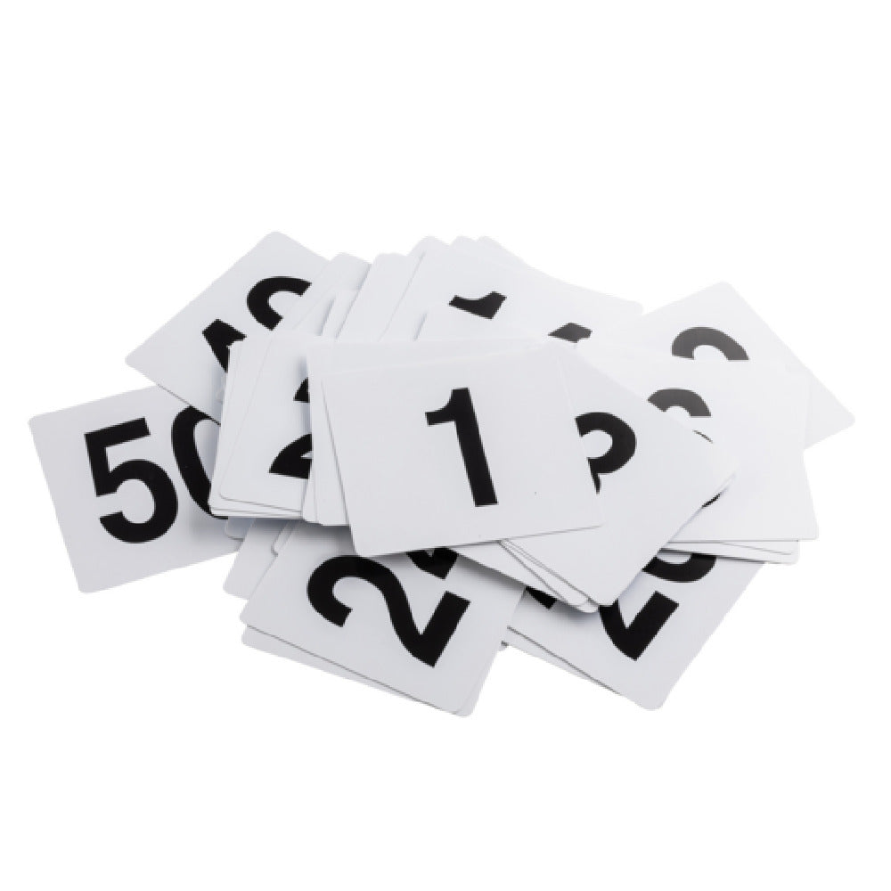 Tablecraft 12502 Number Cards 4" X 3.75" X 0.011" Black/white