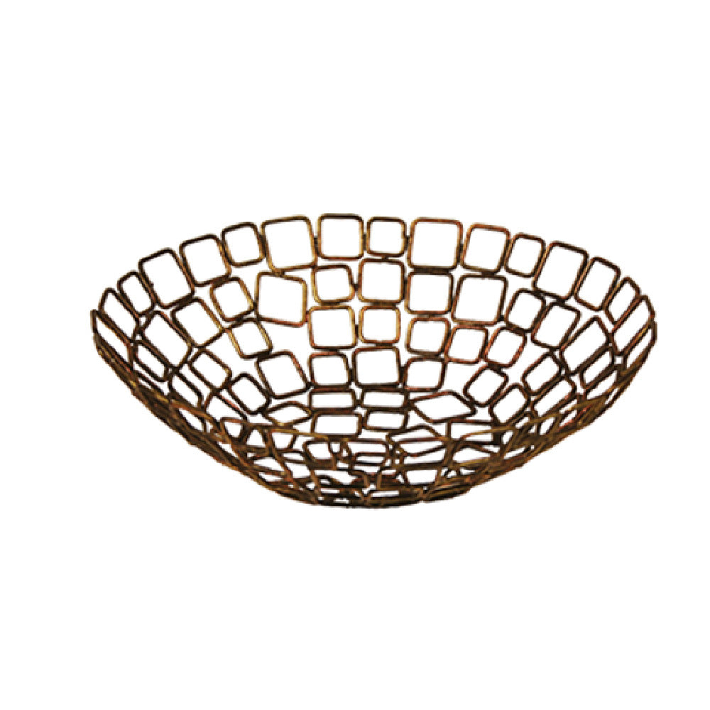 FOH BBK011GOI22 Wireware™ Coppered Link Basket 10" Dia. X 3" Round