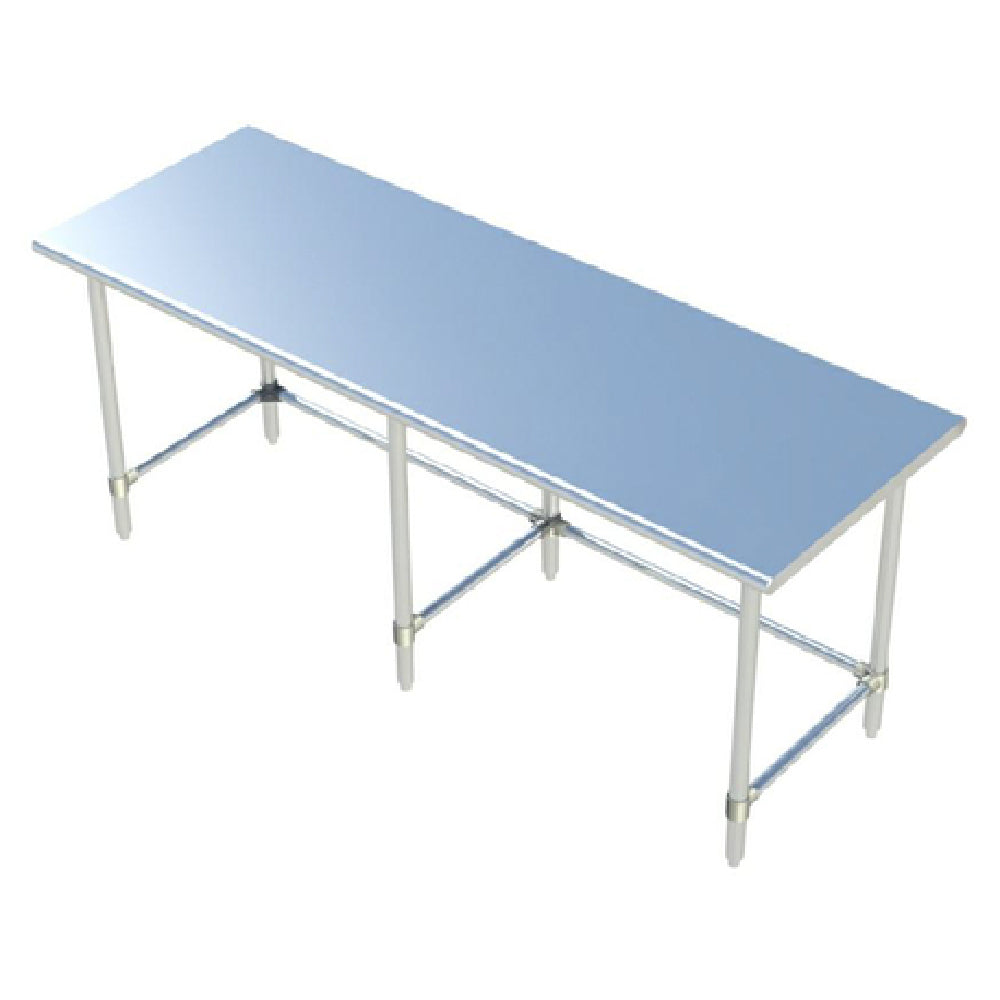 Sapphire Manufacturing SMTO-30108S Work Table 108"W X 30"D 18/400 Stainless Steel Reinforced Top