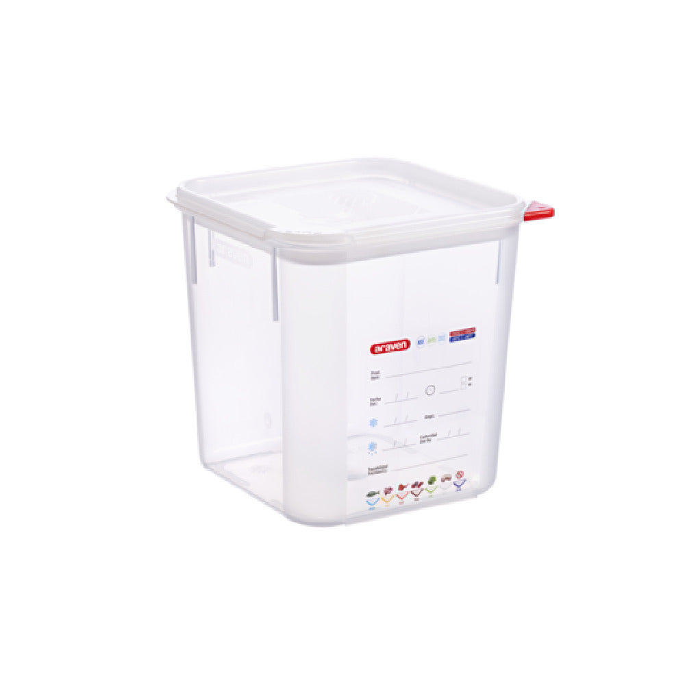 Carlisle 11852 Araven Food Storage Container 4.2 Qt. 7-1/8"W X 7-1/8"D X 7-1/2"H