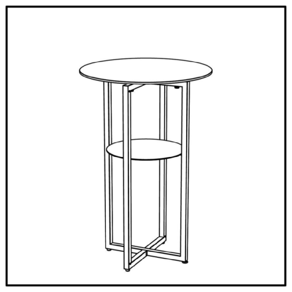 Bauscher Hepp VE-24027 - Venta® Foldable Table, With Shelf Base Made In Steel With Powder-coating