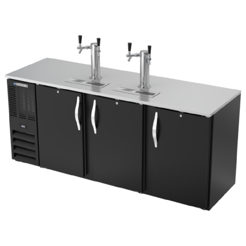 Beverage Air DDN78HC-B - Draft Beer Cooler, 78"W X 26-3/8"D X 49-5/16"H, 21.686 Cu. Ft.