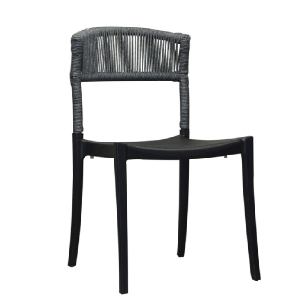 Grosfillex UT873017 - Tahoe Sidechair, Corded Rope Backrest, Weather & UV-resistant