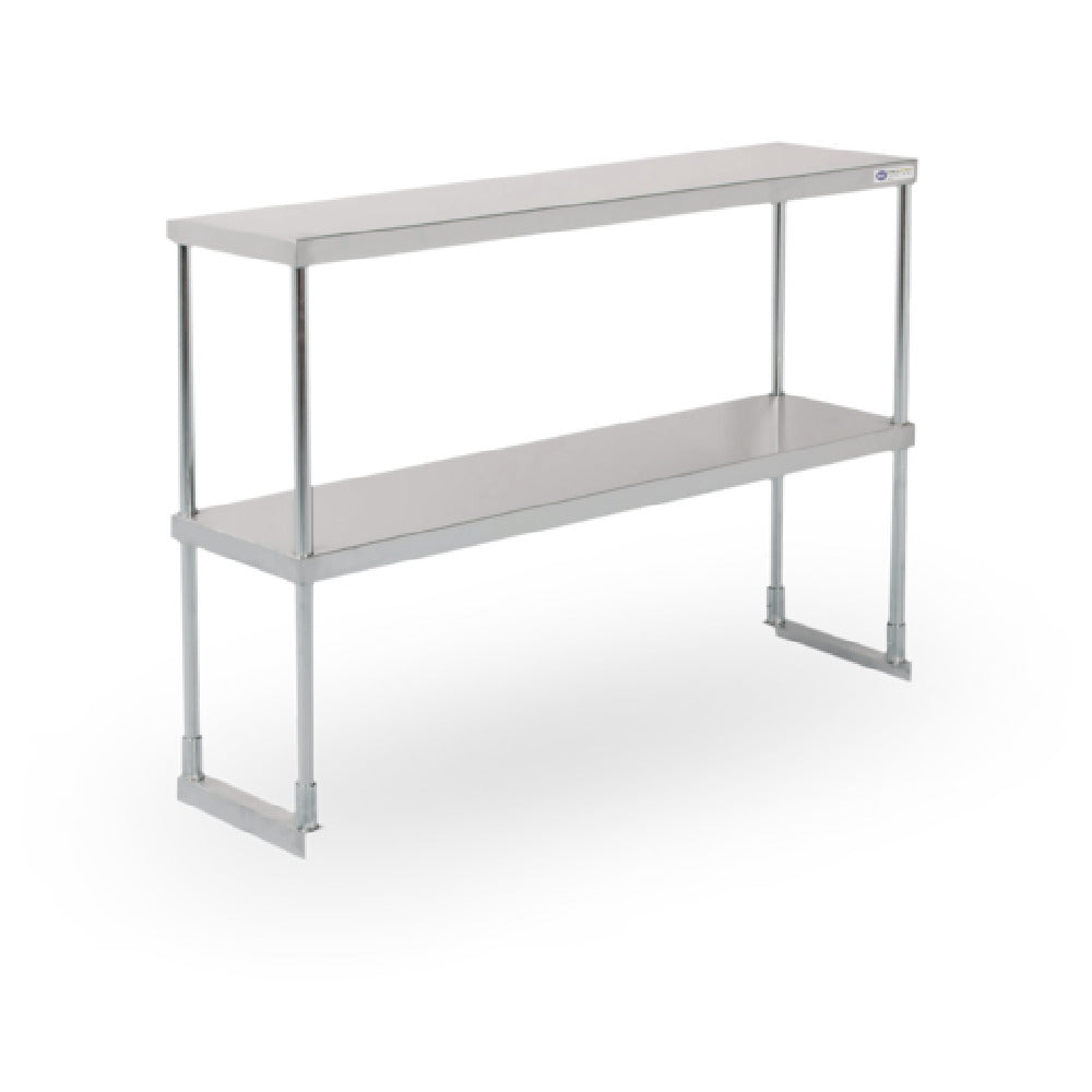 Steel Works Stainless SWDOS-1272 Over Shelf Double Tier 18ga/430 Stainless Steel