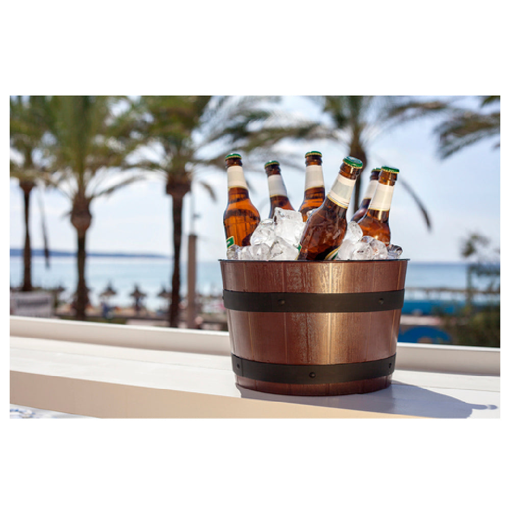 Bauscher Hepp BBS352 - Gourmet Barrel Bowl Set, 4 Qt., Includes: (1) 10" Dia. X 6"H Brown ABS Bowl
