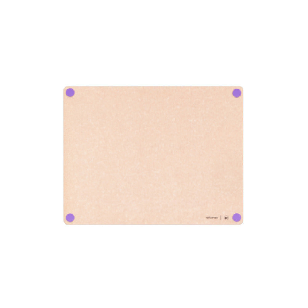 Epicurean 622-19150114 Epicurean HACCP Non-Slip Cutting Board 19.5" X 15" X 3/8" In Natural With Purple Allergy Feet