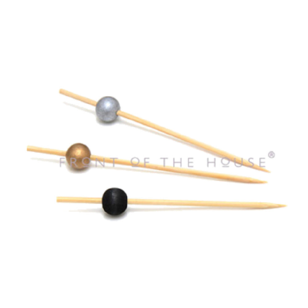 FOH AST014BKB82 Servewise® Disposable Picks 4-1/2" Black Ball On Top