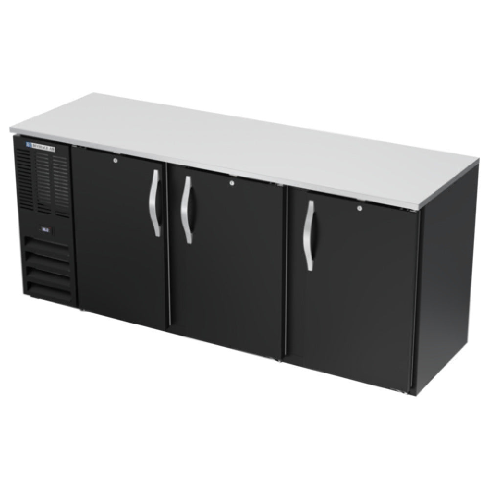 Beverage Air BBN78HC-B - Refrigerated Back Bar Storage Cabinet, Three-section, 78"W X 30-3/8"D X 34"H