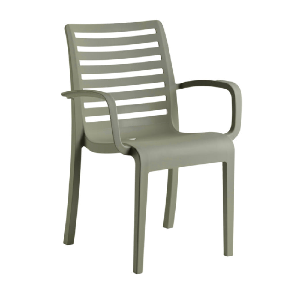 Grosfillex UT945818 - Astoria Stacking Armchair, 23.6"W X 23.4"D X 34.7"H, Technopolymer With Air Molding Technology