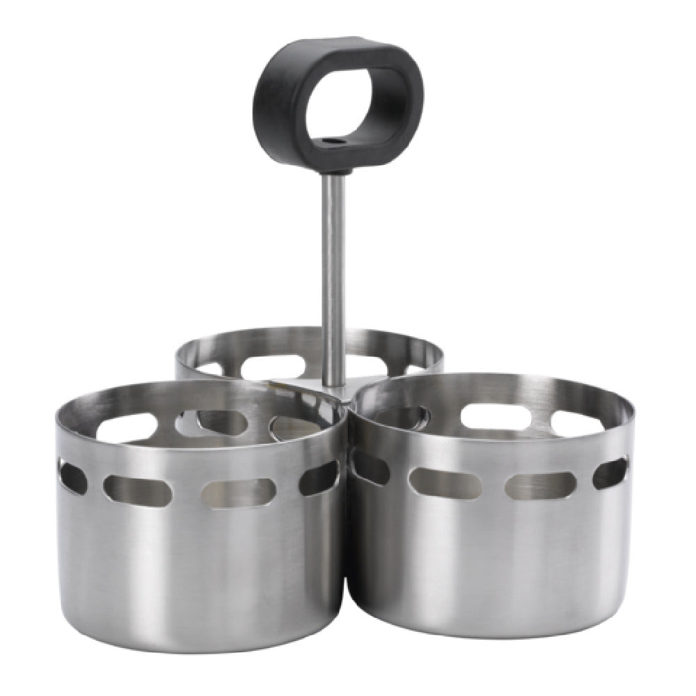 Service Ideas SB-72 Service Ideas Mod18 Snack & Condiment Caddies Snack Bowl Brushed Stainless
