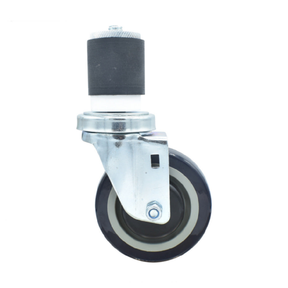 BK Resources 4SBR-4RA-PLY - Swivel Caster, 2" Expanding Stem, 4" Polyolefin Wheel